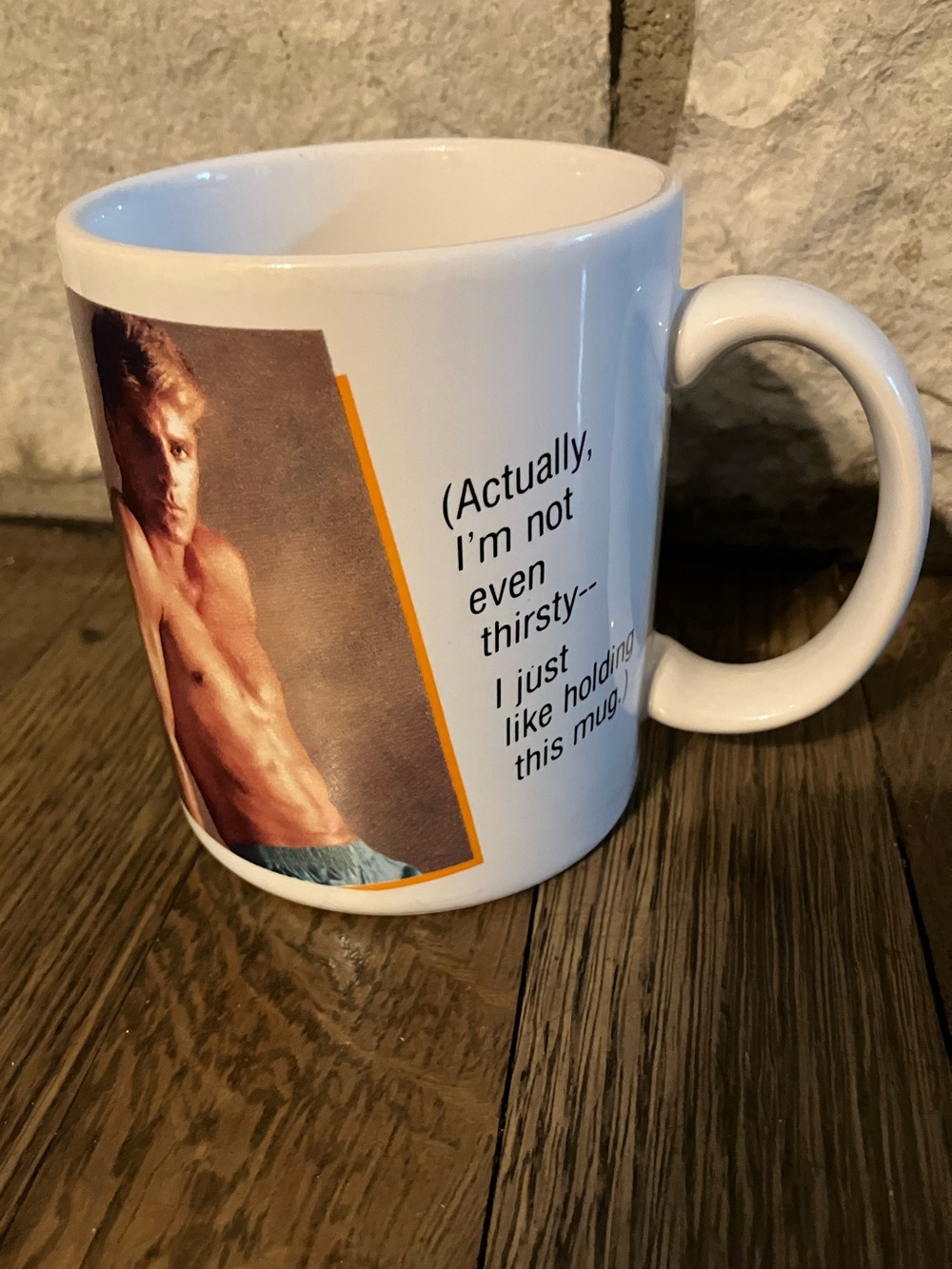 Hallmark Shoebox Greetings Vintage White Ceramic Novelty Mug- Male Photo